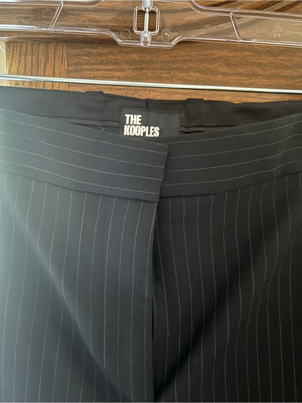 The Kooples Classic Black Pinstripe Tailored Trousers, size 8-10